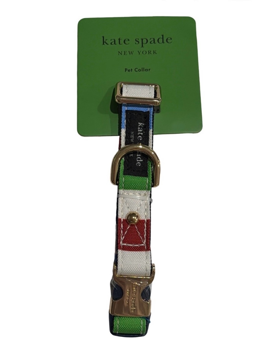 Kate Spade Adventure Stripe Pet Collar S/M
Gold Hardware Adjustable